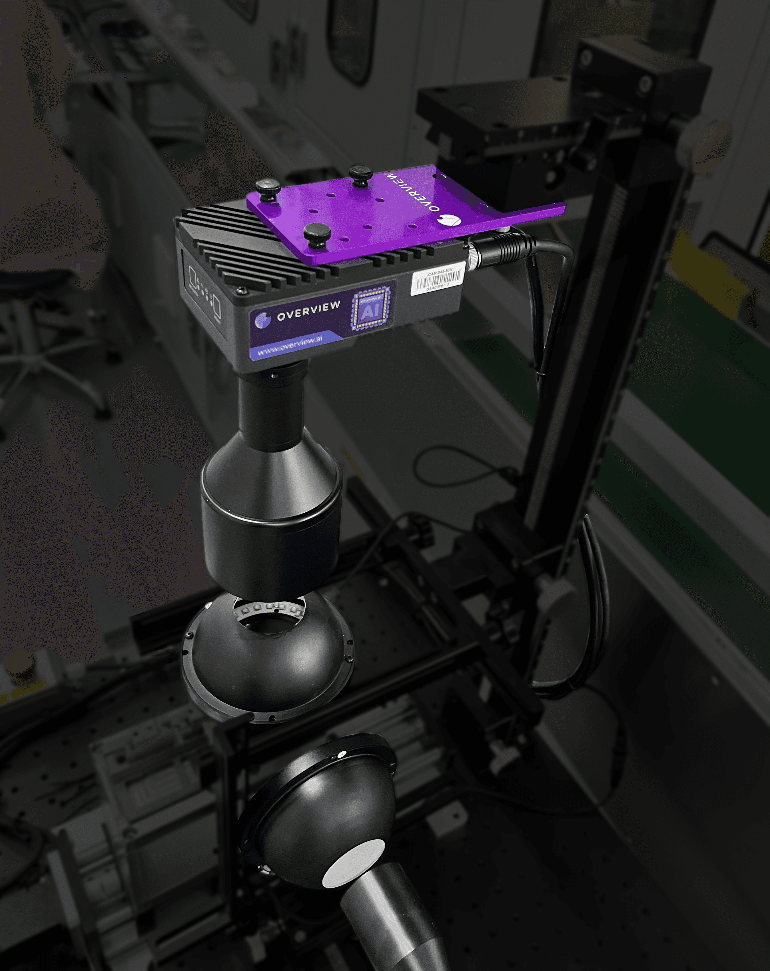 Multi-camera AI inspection array monitoring production quality