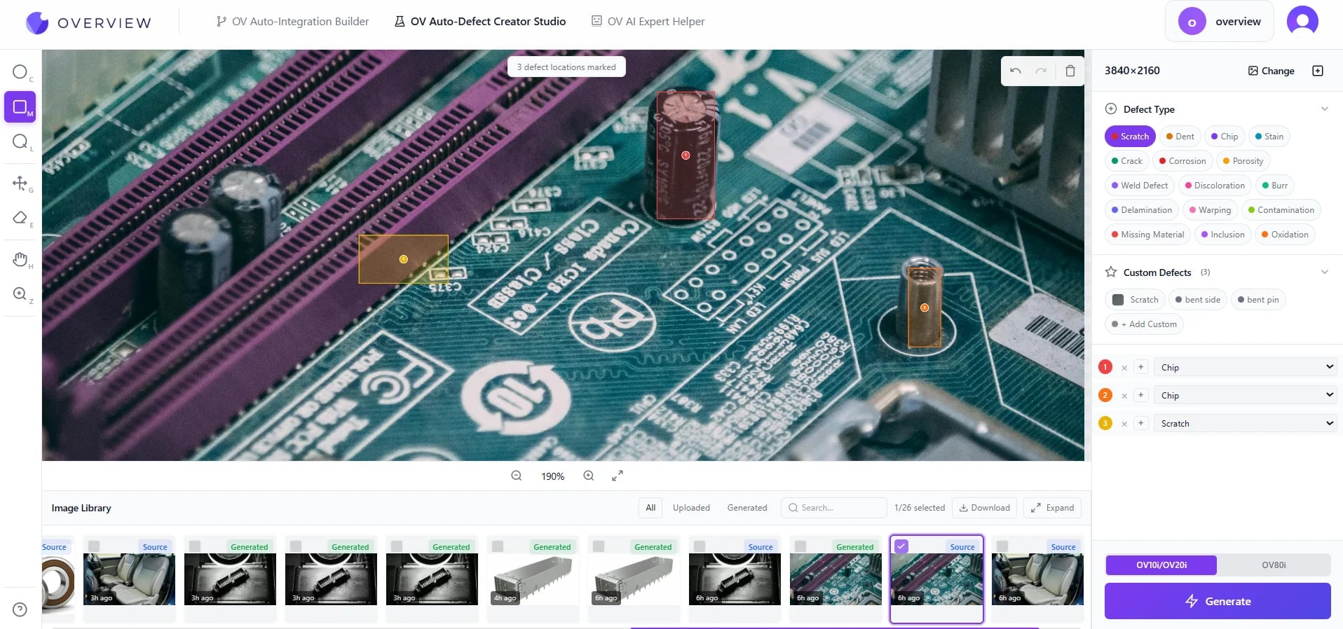 Automated defect detection machine vision training