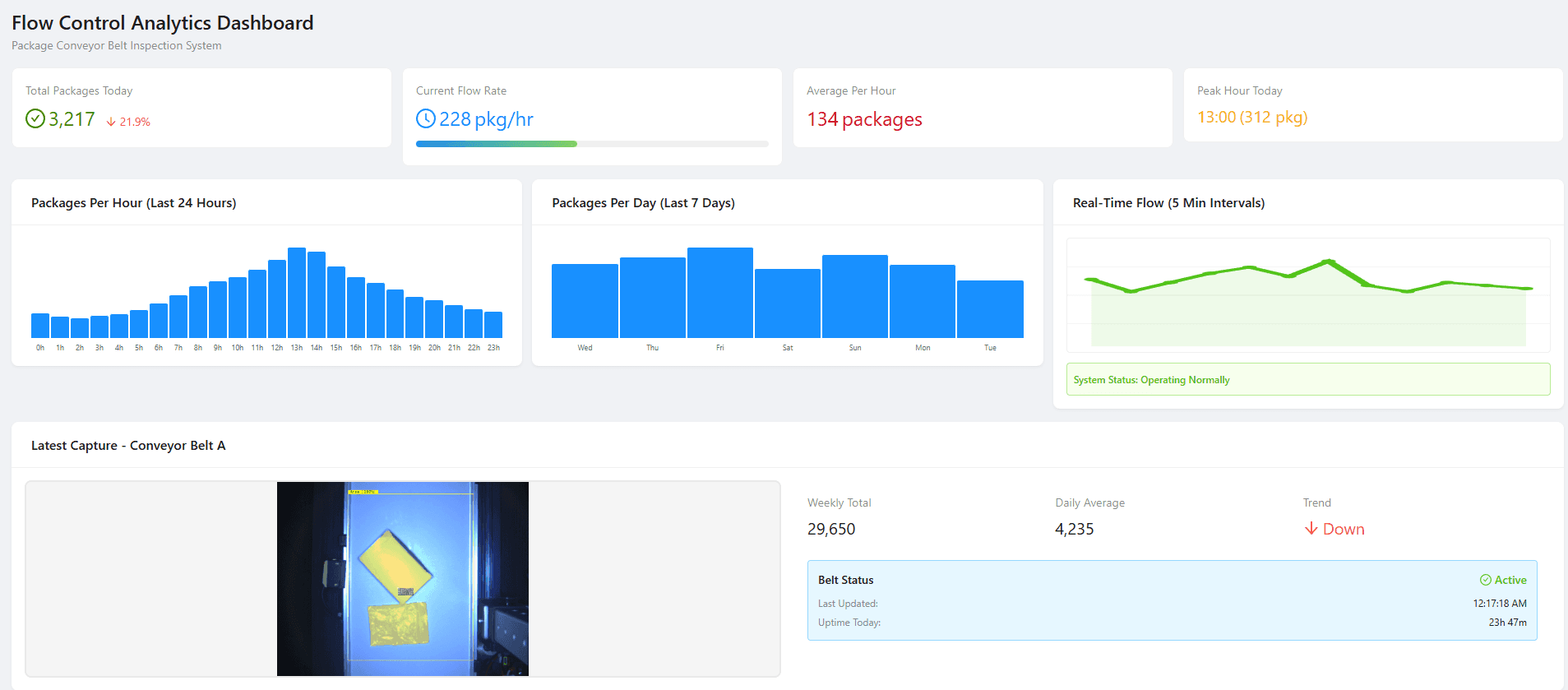 Real-time analytics dashboard