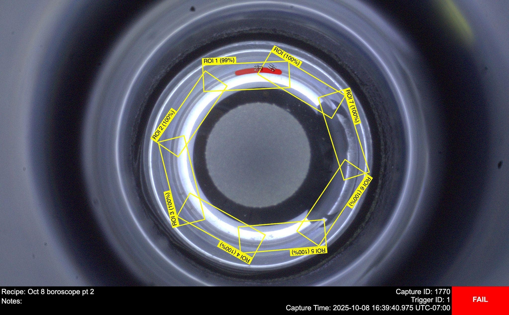 Inner Bore Inspection and Defect Detection Inner Bore Inspection and Defect Detection - Manufacturing case study image showing ai-powered inspection system for detecting internal bore defects and dimensional variations in precision-machined components