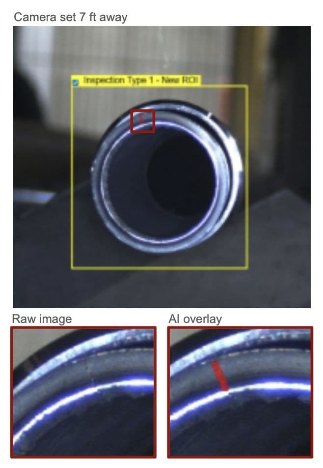 Industrial Pipe Face Inspection Industrial Pipe Face Inspection - Manufacturing case study image showing ensuring weld quality and dimensional accuracy in critical pipe connections