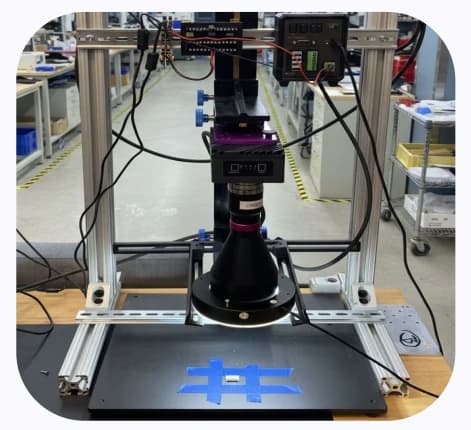 Camera and optics setup for connector inspection
