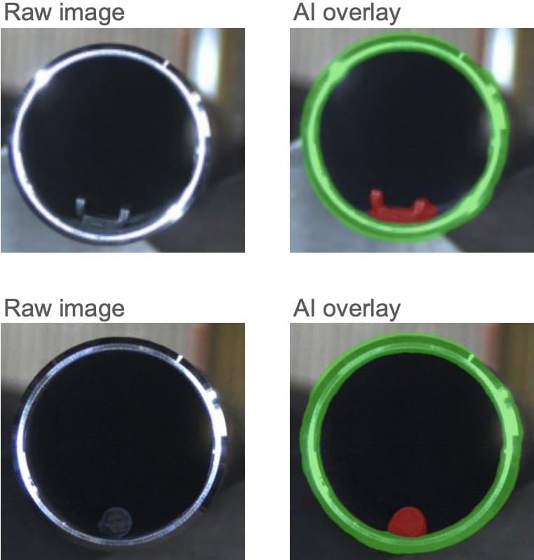 Pipe Weld Caves (Simulated) Pipe Weld Caves (Simulated) — Metals defect inspection example