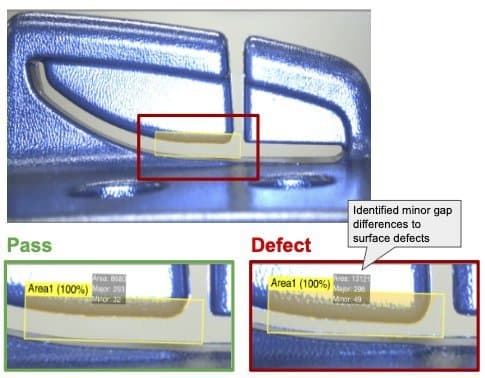 Seatbelt Guide Gap Check Seatbelt Guide Gap Check — Automotive defect inspection example