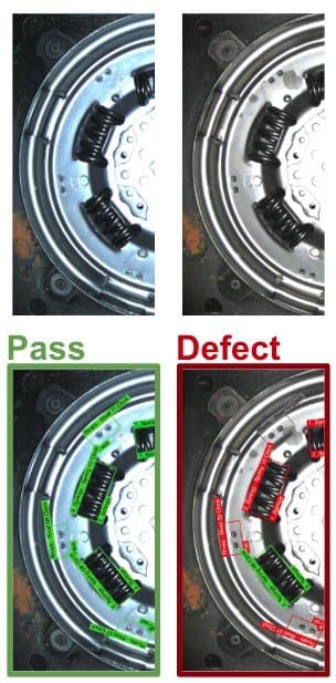 Spring & Rivet Assembly Verification Spring & Rivet Assembly Verification — Automotive defect inspection example