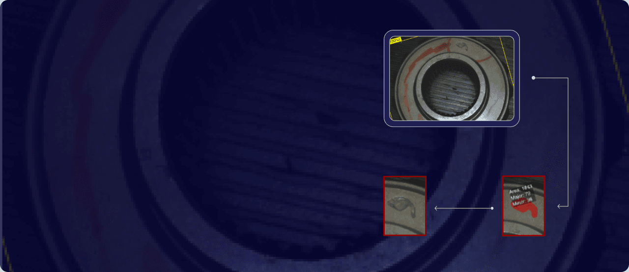 Example of defect inspection