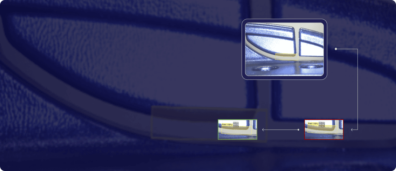 Example of defect inspection